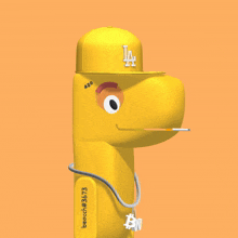 a cartoon character wearing a la hat and a necklace