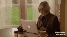 Typing GIF - Twin Peaks Mac Book Old Lady GIFs