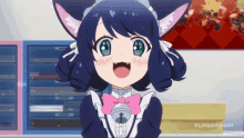 cyan hijirikawa anime cat happy girl