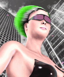 Windy Green Hair GIF - Windy Green Hair Animation GIFs