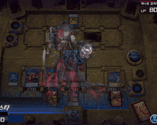 a game of yu gi oh is being played on a screen