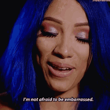 Sasha Banks Im Not Afraid To Be Embarrassed GIF - Sasha Banks Im Not Afraid To Be Embarrassed Wwe GIFs