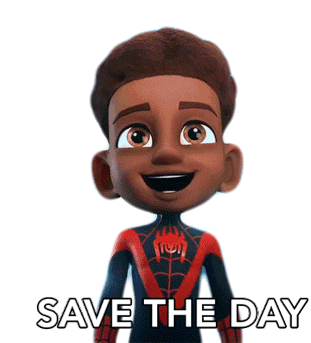 Save The Day Miles Morales Sticker - Save The Day Miles Morales Spidey And His Amazing Friends Stickers
