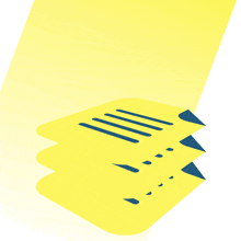 a blue check mark on a yellow background with the word check
