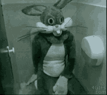 Bunny Toilet GIF - Bunny Toilet Take A Seat GIFs