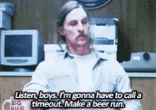 Perfect For Group Texts That Go On For Too Long GIF - True Detective Matthew Mc Conaughey Time Out GIFs