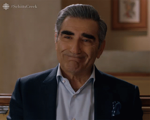 Johnny Rose from Schitt's Creek saying "not exactly sure where this is going"