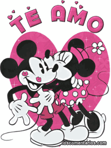 te amo i love you mickey mouse kiss in love