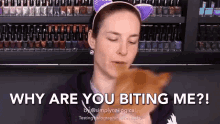 Why Are You Biting Me Confused GIF - Why Are You Biting Me Confused Question GIFs