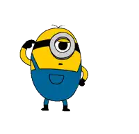 a cartoon minion scratching his head with a question mark above his head