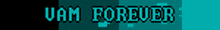 a blue and black background with the words uam forever on it