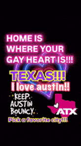 a poster that says home is where your gay heart is