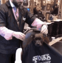 Walajukuevans Dog At Barber GIF - Walajukuevans Dog At Barber Dog Getting Haircut GIFs