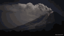 volcano ash clouds smoke lava