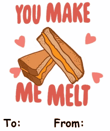You Make Me Melt Valentines Day Card GIF