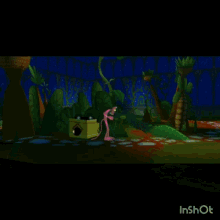 Pink Panther Plant GIF - Pink Panther Plant Monster Plant GIFs