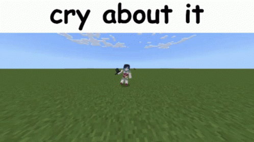 Minecraft Memes Minecraft GIF - Minecraft Memes Minecraft Cry About It ...