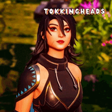 a video game character with the words tokingheads on the bottom right