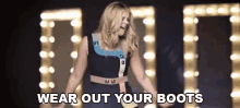 Wear Out Your Boots Boots GIF - Wear Out Your Boots Boots Dressing Up GIFs