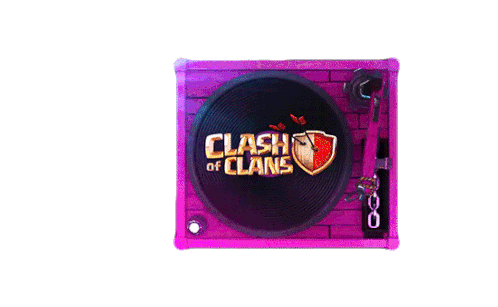Clash Of Clan Clash Royale Sticker - Clash Of Clan Clash Royale Turn On The Music Stickers