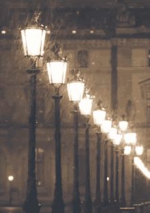 Snowy Night In The City GIF