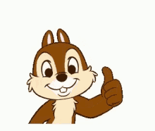 have an awesome day chipmunk thumbs up