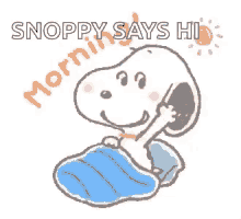 Snoopy Good Morning GIF - Snoopy Good Morning Hi GIFs