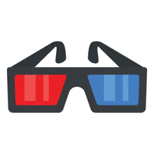 a pair of red and blue 3d glasses with the words somos fam below them