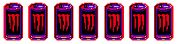 a row of monster cans are lined up in a row on a white background