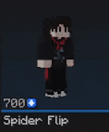 a screenshot of a spider flip minecraft character