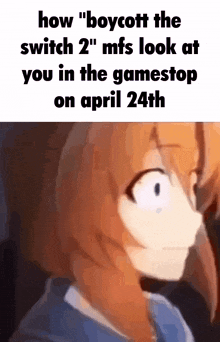 how boycott the switch 2 mfs look at you in the gamestop on april 24th .