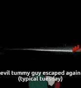 evil tummy guy escaped again typical tuesday cartoon