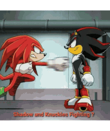knuckles the echidna shadow the hedgehog shadow and knuckles