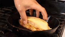 Toasting The Bread Lovefoodmore With Joshua Walbolt GIF - Toasting The Bread Lovefoodmore With Joshua Walbolt Push Down The Sandwich GIFs