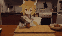 senkosan fox anime tea cute
