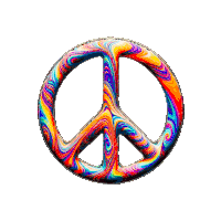 a peace sign with flowers around it and a hand making a peace sign
