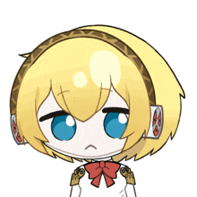 a cartoon drawing of a girl with yellow hair