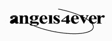 a logo for angels4ever with a white background
