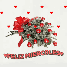 Feliz Miercoles Heart GIF - Feliz Miercoles Heart Flowers GIFs