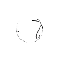 a drawing of a person 's face with a broken eye and a hat .