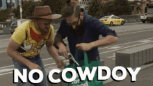aunty donna looking for cowdoy instead of promoting our netflix show cowdoy in the city no stop it