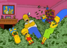 Rolling In Money - The Simpsons GIF - Rich Dollars The Simpsons GIFs