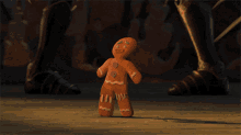 Go To The Washroom Gingerbread Man GIF - Go To The Washroom Gingerbread Man Swords GIFs