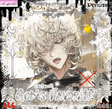 a picture of a boy with the words " boy 's favorite " on the bottom