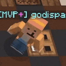 a cartoon character in a video game with the name godispa on the top