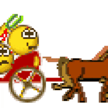 john deere horse drawn pixelated emoji