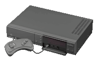 a philips video game system with a controller attached to it