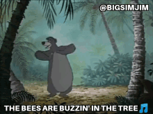 The Bees Are Buzzin In The Tree Jungle Book GIF - The Bees Are Buzzin In The Tree Jungle Book Baloo GIFs