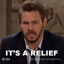 Its A Relief Liam Spencer GIF - Its A Relief Liam Spencer The Bold And The Beautiful GIFs