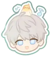 a drawing of a boy with a yellow bird on his head